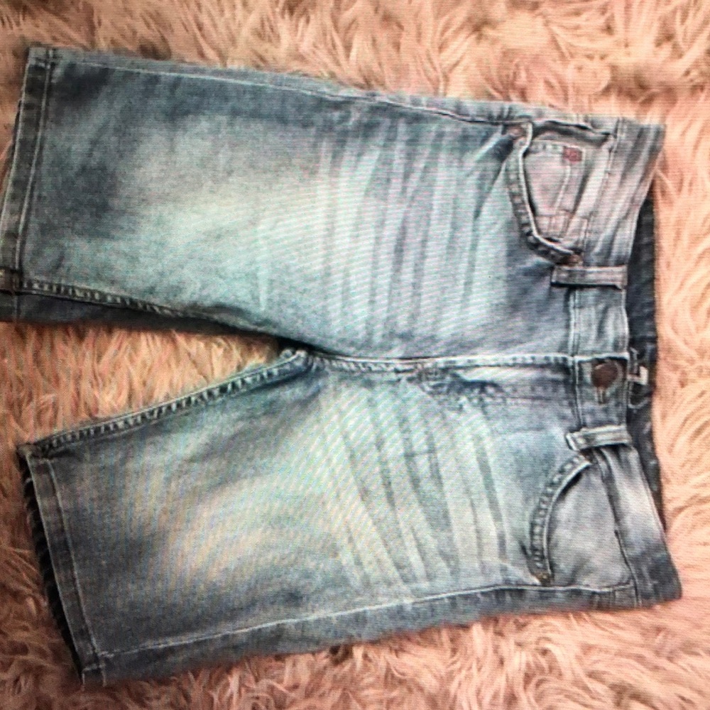 Girls 7 for all mankind denim distressed shorts